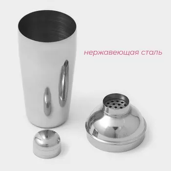 Шейкер Доляна, 550 мл, нержавеющая сталь, хромированный