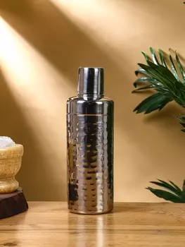 Шейкер "Серебро" нержавеющая сталь 7х7х23 см