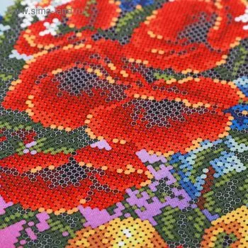Схема для бисера и креста на габардине «Летние дары»