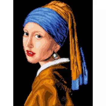 Схема для вышивки крестом «Ян Вермер Девушка с жемчужиной», 2330 см