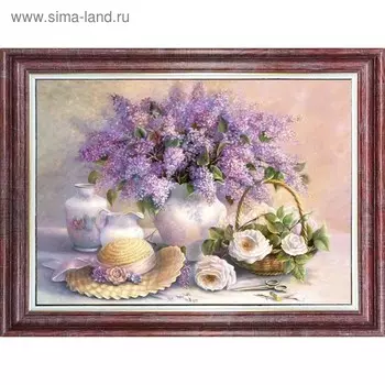 Схема для вышивки лентами на габардине «Нежность»