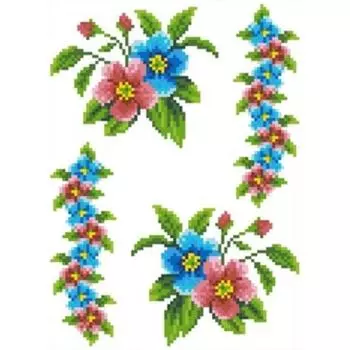 Схема на водорастворимом флизелине