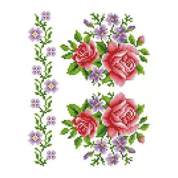 Схема на водорастворимом флизелине