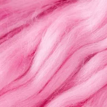 Шерсть для валяния 100% полутонкая шерсть 50 гр (056, розовый)