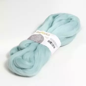 Шерсть для валяния 100% полутонкая шерсть 50гр (752 дымчато-бирюз.)