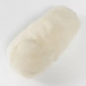 Шерсть для валяния "Кардочес" 100% полутонкая шерсть 100гр (001 суровый)