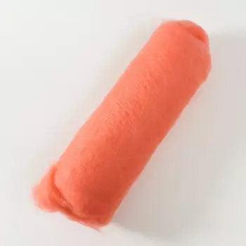 Шерсть для валяния "Кардочес" 100% полутонкая шерсть 100гр (персик - 037)