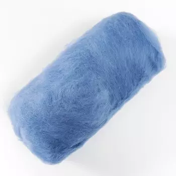 Шерсть для валяния "Кардочес" 100% полутонкая шерсть 100гр (022 джинса)