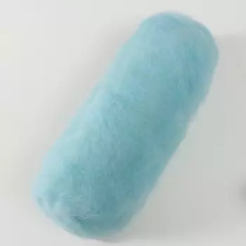 Шерсть для валяния "Кардочес" 100% полутонкая шерсть 100гр (лед - 073)