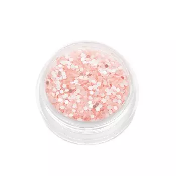 Шестигранники POLE, серебряно-персиковый mix