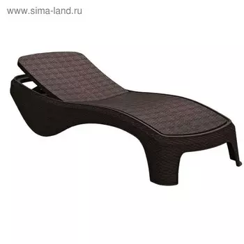 Шезлонг ATLANTIC, 199 х 79 х 34 см, цвет коричневый