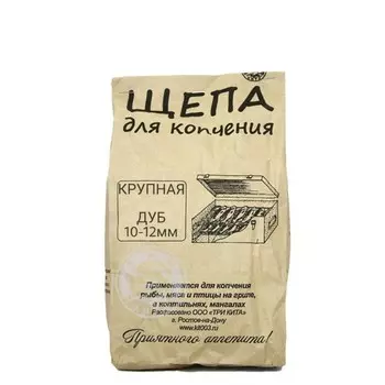 Щепа «Дуб» для копчения, фракция, 10-12 мм, 400 г