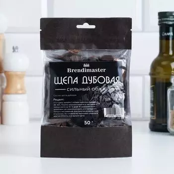 Щепа дубовая для приготовления настойки, сильный обжиг, 50 г