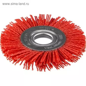 Щетка дисковая "ЗУБР" 35160-100_z01, для УШМ, нейлоновая, абразивное покрытие, 22.2х100 мм