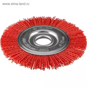Щетка дисковая "ЗУБР" 35160-125_z01, для УШМ, нейлоновая, абразивное покрытие, 22.2х125 мм