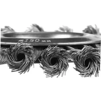 Щетка дисковая "ЗУБР" 35190-150_z02, для УШМ, стальная 0.5 мм, плетеные пучки, 22.2х150 мм