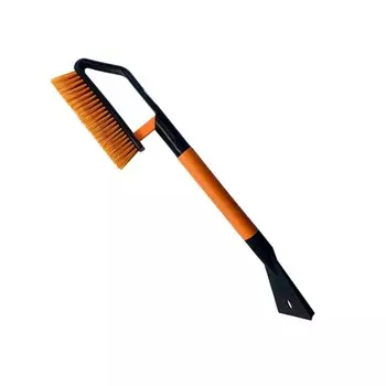 Щетка для снега со скребком "ГЛАВДОР", GL-897, 60 см, поролоновая ручка, оранжевая