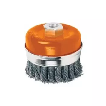 Щетка для УШМ "Кратон" 1 11 02 002, чашечная, усиленная, d80 мм, M14