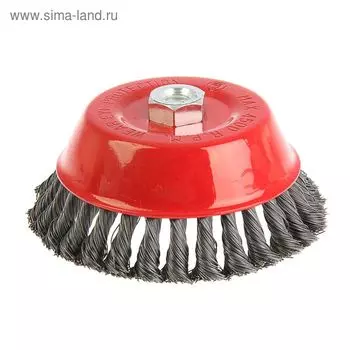 Щетка для УШМ MATRIX, 150 мм, М14, "чашка", крученая металлическая проволока