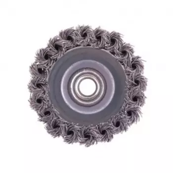 Щетка для УШМ Matrix Heavy Duty, d=80 мм, М14, чашка, крученая проволока 0.5 мм