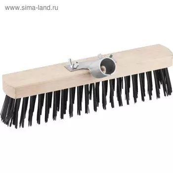 Щетка GRINDA "EURO" уличная без ручки, буковая колодка, мет щетина, с металлическим держателем для ч