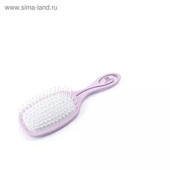 Щетка массажная для волос TNL прямоугольная, 78х230 мм, розовая