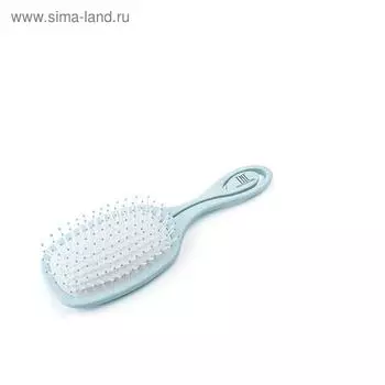 Щетка массажная для волос TNL прямоугольная, 78х230 мм, голубая
