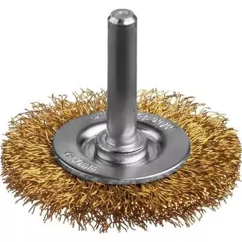 Щетка металлическая для дрели MIRAX 35145-050, со шпилькой, проволока 0.3 мм, d=50 мм