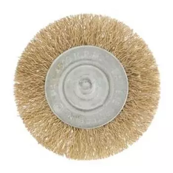 Щетка металлическая для дрели ON 20-02-165, со шпилькой, плоская, 65 мм