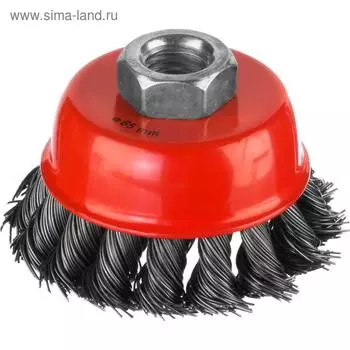 Щетка металлическая для УШМ MIRAX 35104-065, "чашка", крученая проволока 0.5 мм, d=65 мм