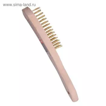 Щетка металлическая руяная HARDEN 611545, деревянная рукоятка, 5-рядная