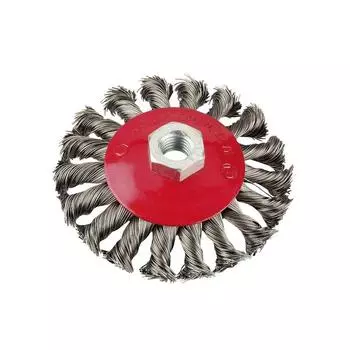 Щетка плоская KWB, d=100 мм, проволока витая d=0.5, крепление М14, сталь HSS