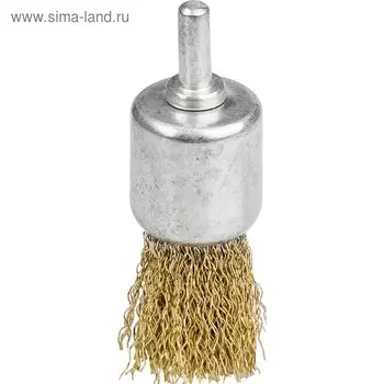 Щетка STAYER 35113-24, для дрели, витая стальная латунированная проволока, 0.3 мм, 24 мм