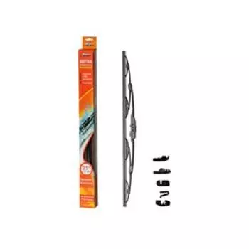 Щетка стеклоочистителя 530 мм 21" каркасная, 4 адаптера Airline AWB-K-530