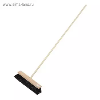 Щетка ЗУБР уличная деревянная с ручкой, волокно 90мм, ПЭТ, 140см, 40х7см