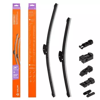 Щетки стеклоочистителя Airline, 600/510мм 24"/20", бескаркасные