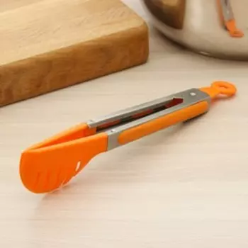 Щипцы для салата Доляна «Палитра», 24 см, цвет МИКС