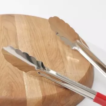 Щипцы кухонные Доляна «Краски», 294 см, нержавеющая сталь, 201 марка стали, красные