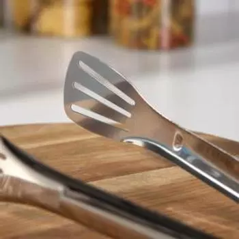 Щипцы кухонные Доляна «Яркость», 28.54.5 см, нержавеющая сталь, 201 марка стали, красные