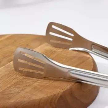 Щипцы кухонные Доляна «Лопатка», h=33.5 см, нержавеющая сталь, 304 марка стали, серебристые