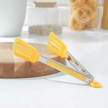 Щипцы кулинарные Доляна «Лопатка», 255 см, цвет жёлтый