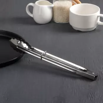 Щипцы кухонные Доляна «Лист», 28,5 см, цвет серебристый