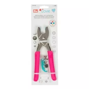 Щипцы Vario Prym Love с насадками для пробивания отверстий, розовый, яркий Prym