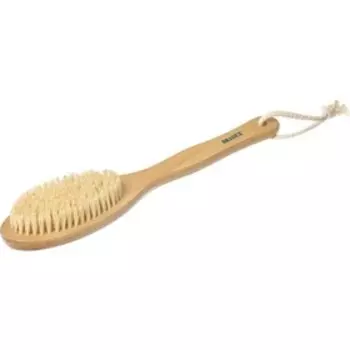Щётка для сухого массажа Bradex, из чайного дерева, с щетиной кактуса, с ручкой, 30 см