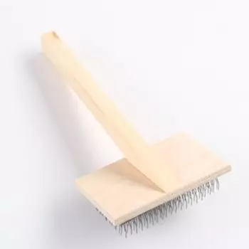 Щётка - пуходёрка деревянная "Зооник", большая