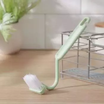 Щётка с изогнутой ручкой Доляна, 20 см, МИКС