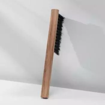 Щётка-смётка техническая, 292,51,6 см, трехрядная, 39 пучков, бук, синтетическое волокно чёрное