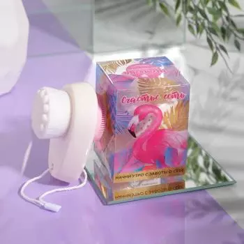 Спонж для умывания, массажер «Счастье есть», 5,5 х 7,5 см