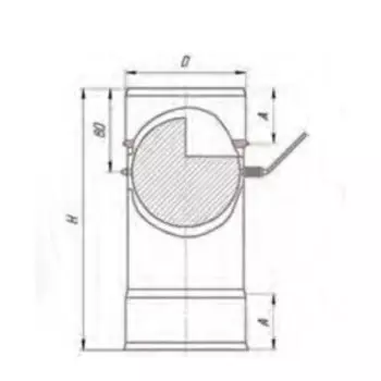 Шибер d 160 мм, нержавейка 0.5 мм