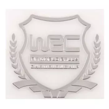 Шильдик металлопластик Skyway "FIA WORLD RALLY", наклейка, 50*55 мм